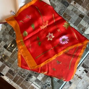 Salvatore Ferragamo red scarf never worn